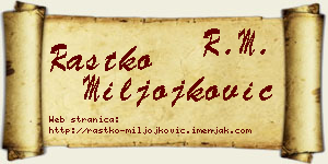 Rastko Miljojković vizit kartica